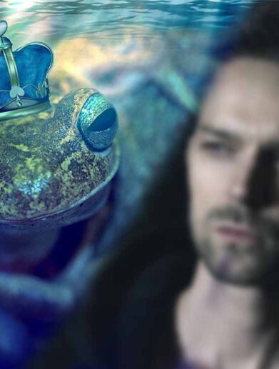 sapo convertido en príncipe azul